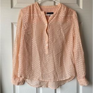 J. Crew  Flowy Light Pink Sheer Blouse